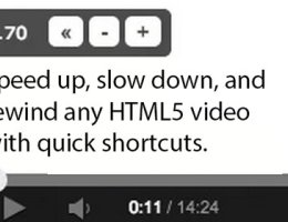 谷歌浏览器插件Video Speed Controller：Chome浏览器网页视频速度控制器