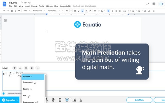 Equatio - Math made digital 44.0.1.0（网页端输入数学公式不再难）