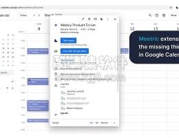 谷歌浏览器插件Meetric 在谷歌日历和谷歌会议中记录会议笔记
