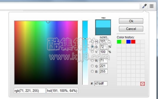 火狐插件：colorzilla 从浏览器中的任何点获取颜色读数（拾色器）