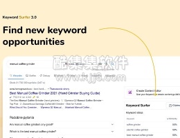 谷歌浏览器插件Keyword Surfer 关键词研究工具