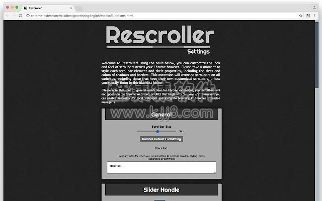 Rescroller 自定义网页上滚动条的外观