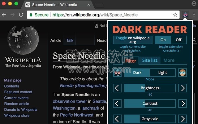 Chrome插件：dark Reader 很好用的一个网页夜晚暗黑模式工具