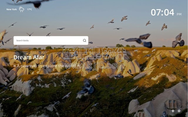 Chrome插件：dream Afar New Tab 远方新标签页
