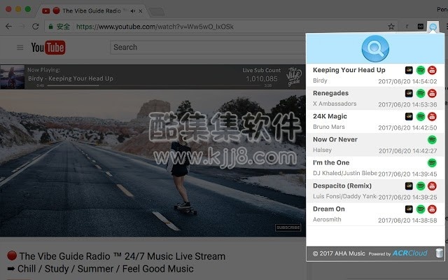 Chrome插件：aha Music 识别浏览器中播放的音乐
