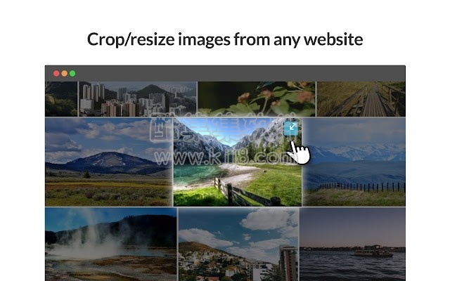 谷歌浏览器插件 Resizemy.photos 调整或裁剪网页上的图片 也支持本地图片